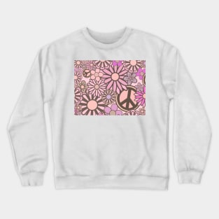 Pink flower power Crewneck Sweatshirt